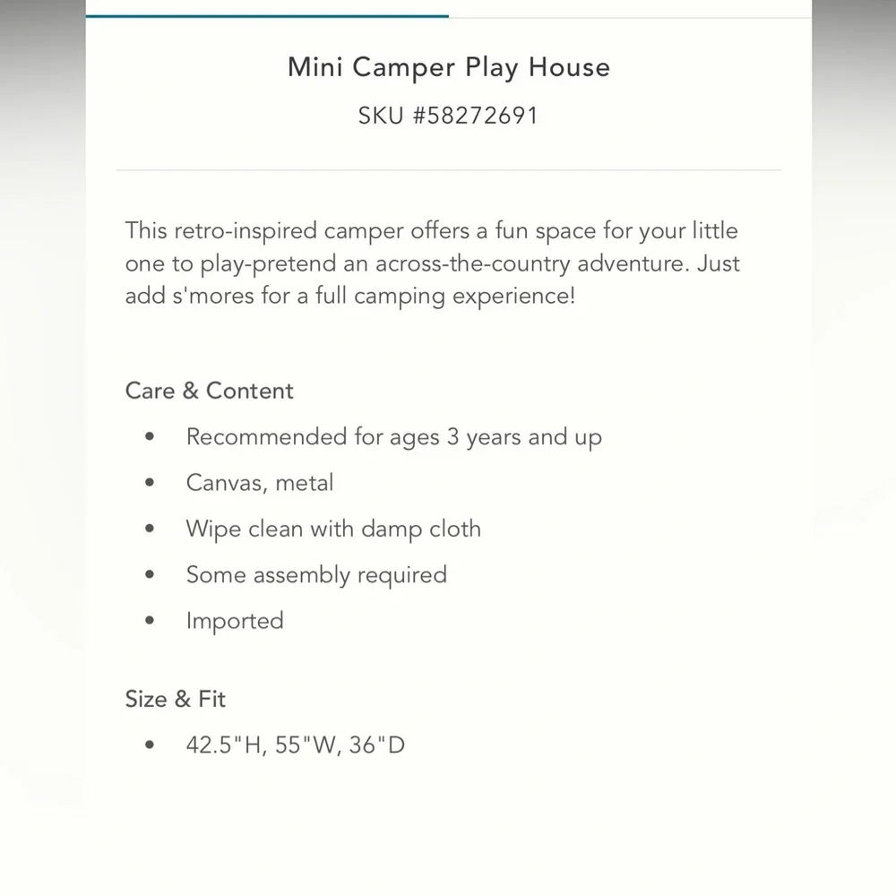 Anthropologie camper playhouse - Picture 3 of 3